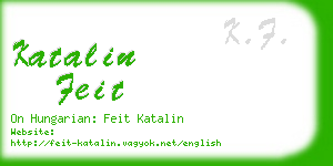 katalin feit business card